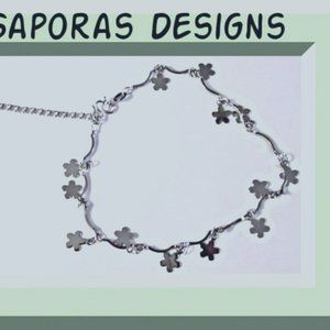 18KRP Flower Design Anklet